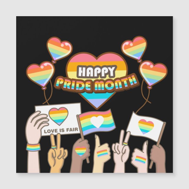 Pride love. Love is fair. Pride month.  (Front)