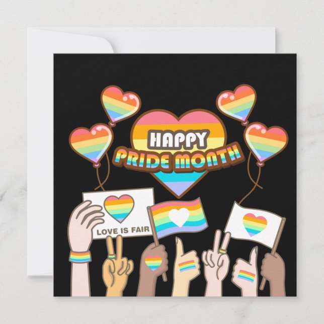 Pride love. Love is fair. Pride month.  (Front)