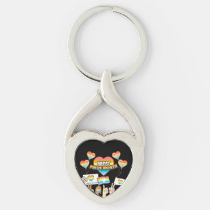 Pride love. Love is fair. Pride month. Key Ring