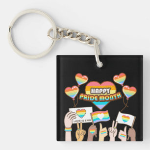 Pride love. Love is fair. Pride month. Keycha Key Ring