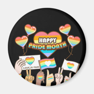 Pride love. Love is fair. Pride month. Magnet