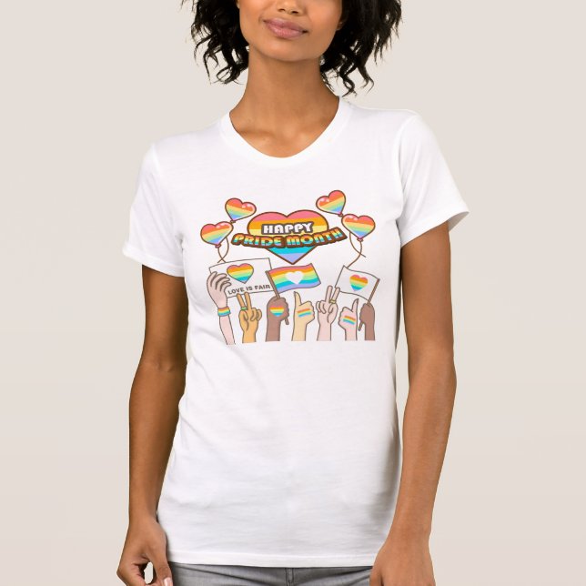 Pride love. Love is fair. Pride month    T-Shirt (Front)