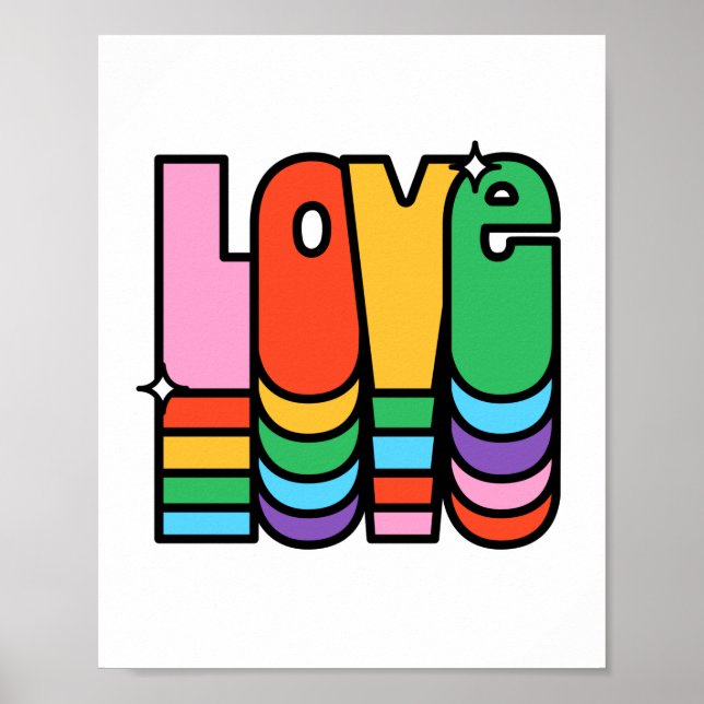 Pride- love rainbow color. love is love.     magne poster (Front)