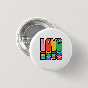 Pride- love rainbow colour. love is love.          3 cm round badge