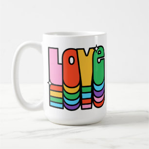 Pride- love rainbow colour. love is love. coffee mug