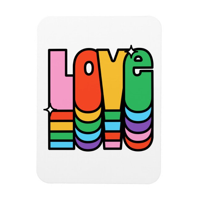 Pride- love rainbow colour. love is love.     magnet (Vertical)
