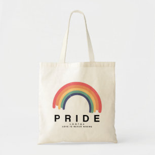 Pride Love Wins Colourful Rainbow LGBTQ Tote Bag