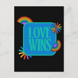Pride- love wins. Gay rainbow lgbtq   Postcard