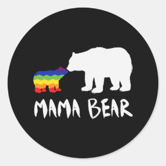 Pride Mama Bear Classic Round Sticker