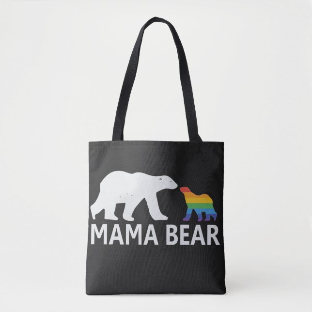  Pride Mama Bear Proud Mom Lgbt Mama Bear Tote Bag (Front)