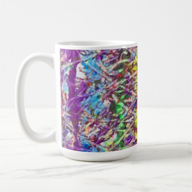 Pride Marble Artwork Button Coffee Mug (Left)
