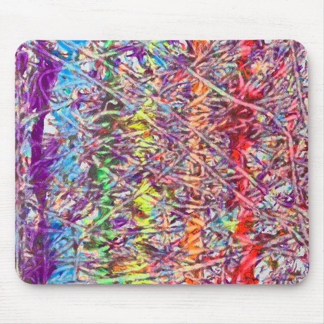 Pride Marble Artwork Button Mouse Mat (Front)
