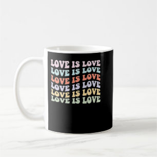 Pride March Rainbow LGBT Equality Love Is Love Pre Coffee Mug
