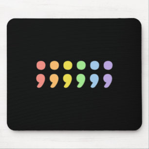 Pride Mental Health Semicolon Lgbtqia+ Lgbt Pastel Mouse Mat