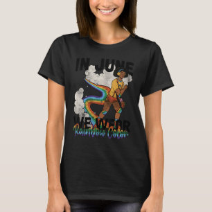 Pride Month 2022 Lgbt Q Roller Blades Rainbow Flag T-Shirt