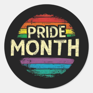 PRIDE MONTH 2024, lgbtq, logo Classic Round Sticker