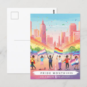 'Pride Month 2025 – Celebrate With Love' Postcard