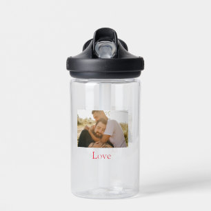 Pride month add gay couple photo name love LQBTQ Water Bottle