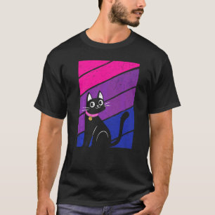 Pride Month Bisexual Cat Lgbt Rainbow Flag T-Shirt
