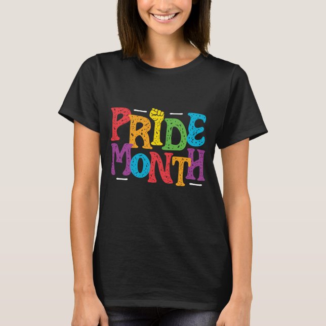 Pride Month blk womens T-Shirt (Front)