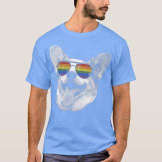 Pride Month Corgi Rainbow Flag Lgbt Sunglasses1309 T-Shirt
