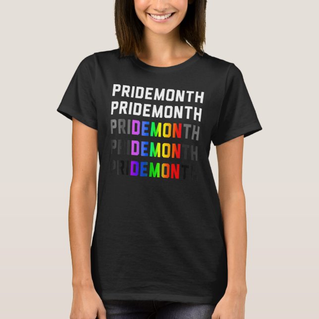Pride Month Demon LGBT Gay Pride Month Transgender T-Shirt (Front)