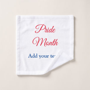 Pride month gay LGBT love is equal add your text n Wash Cloth