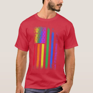 Pride Month LGBT USA American Flag Gay Pride T-Shirt