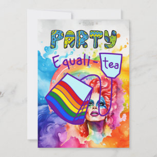 Pride  month  LGBT with rainbow Invitation