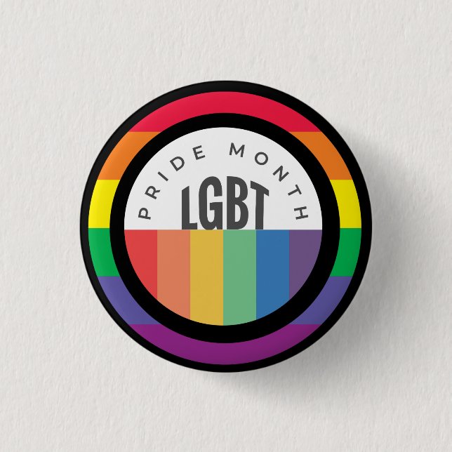 Pride Month  LGBT with rainbow theme 3 Cm Round Badge (Front)