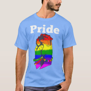 Pride Month Love Is Love Rainbow Flag Proud Ally L T-Shirt