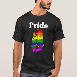 Pride Month Love Is Love Rainbow Flag Proud Ally L T-Shirt