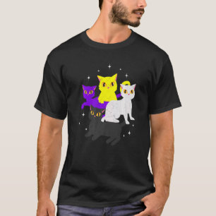Pride Month Non Binary Cats Lgbt Flag Proud T-Shirt