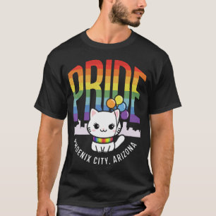 Pride Month Phoenix City Arizona USA Rainbow Flag T-Shirt