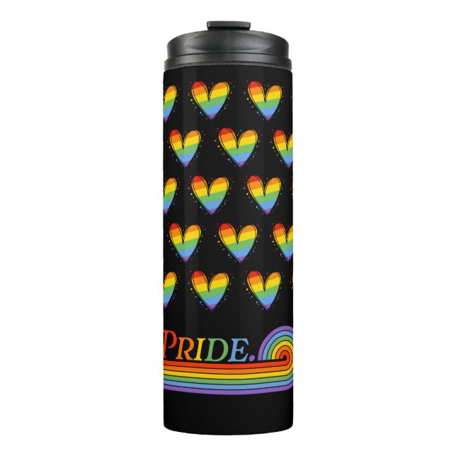Pride Month Rainbow LGBTQ Love Thermal Tumbler (Front)