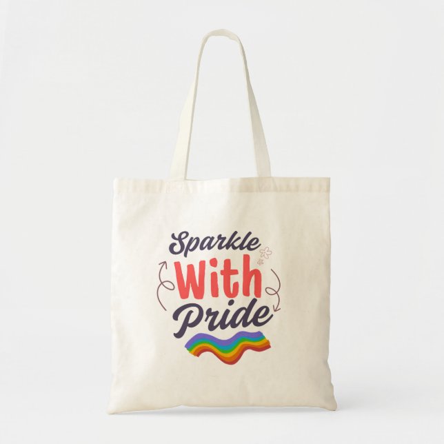 Pride Month Rainbow Tote Bag – Colorful LGBTQ (Front)