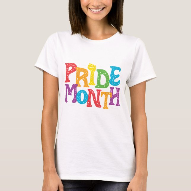 Pride Month white womens T-Shirt (Front)
