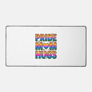 Pride Mum Hugs Vintage Rainbow Vector Design_1 Desk Mat