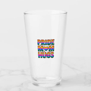 Pride Mum Hugs Vintage Rainbow Vector Design_1 Glass