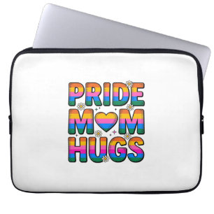Pride Mum Hugs Vintage Rainbow Vector Design_1 Laptop Sleeve