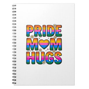 Pride Mum Hugs Vintage Rainbow Vector Design_1 Notebook