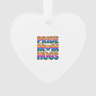 Pride Mum Hugs Vintage Rainbow Vector Design_1 Ornament
