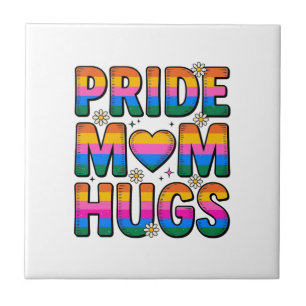 Pride Mum Hugs Vintage Rainbow Vector Design_1 Tile