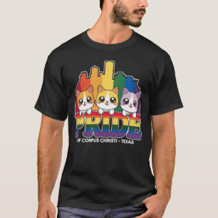 Pride of Corpus Christi City Texas USA Rainbow Fla T-Shirt