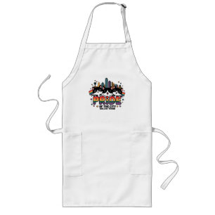Pride of Dallas City Texas USA Rainbow Flag Long Apron