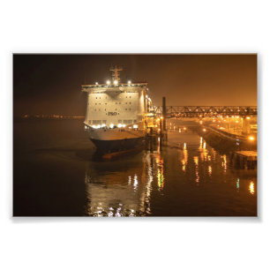 Pride of Hull Ferry at Night – Atmospheric Photo Print