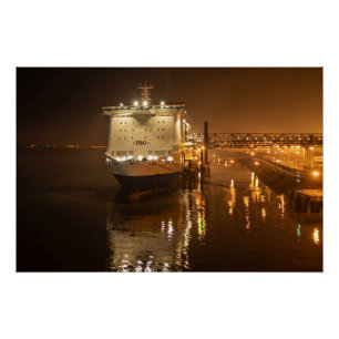 Pride of Hull Ferry at Night – Atmospheric Poster
