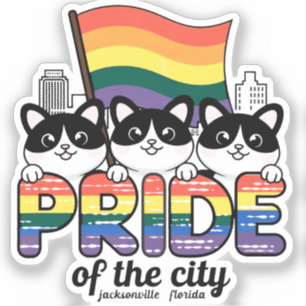 Pride of Jacksonville City Florida USA Rainbow Fla