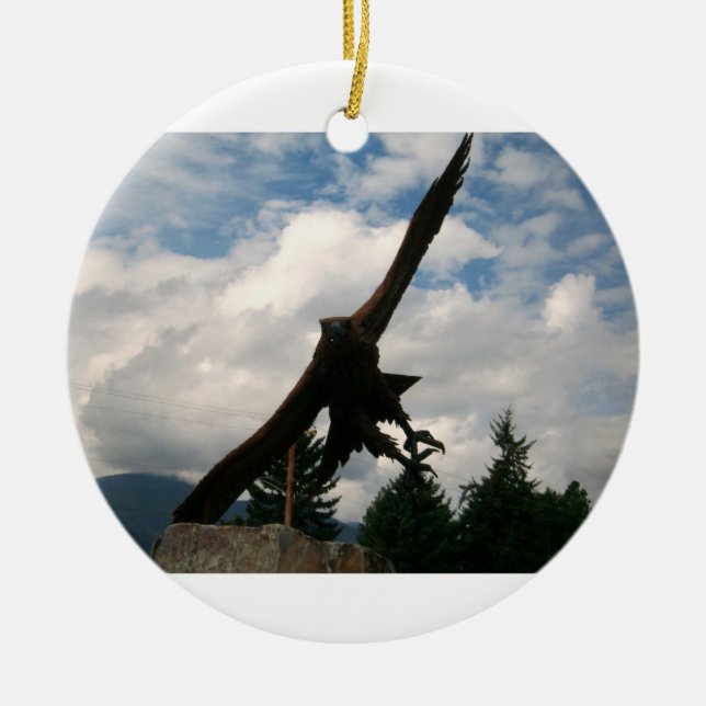 PRIDE OF LIBBY, MONTANA! CERAMIC TREE DECORATION (Front)