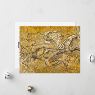 Pride Of Lions, Infinity Dots - After Chauvet Cave Holiday Card
